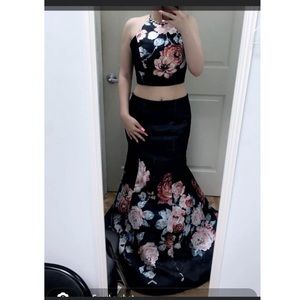 Two piece women’s mermaid gown